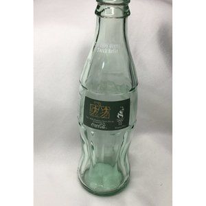 Coca Cola Classic 8 oz. Bottle 1996 Coke Green Olympic Alanta Torch Relay Empty